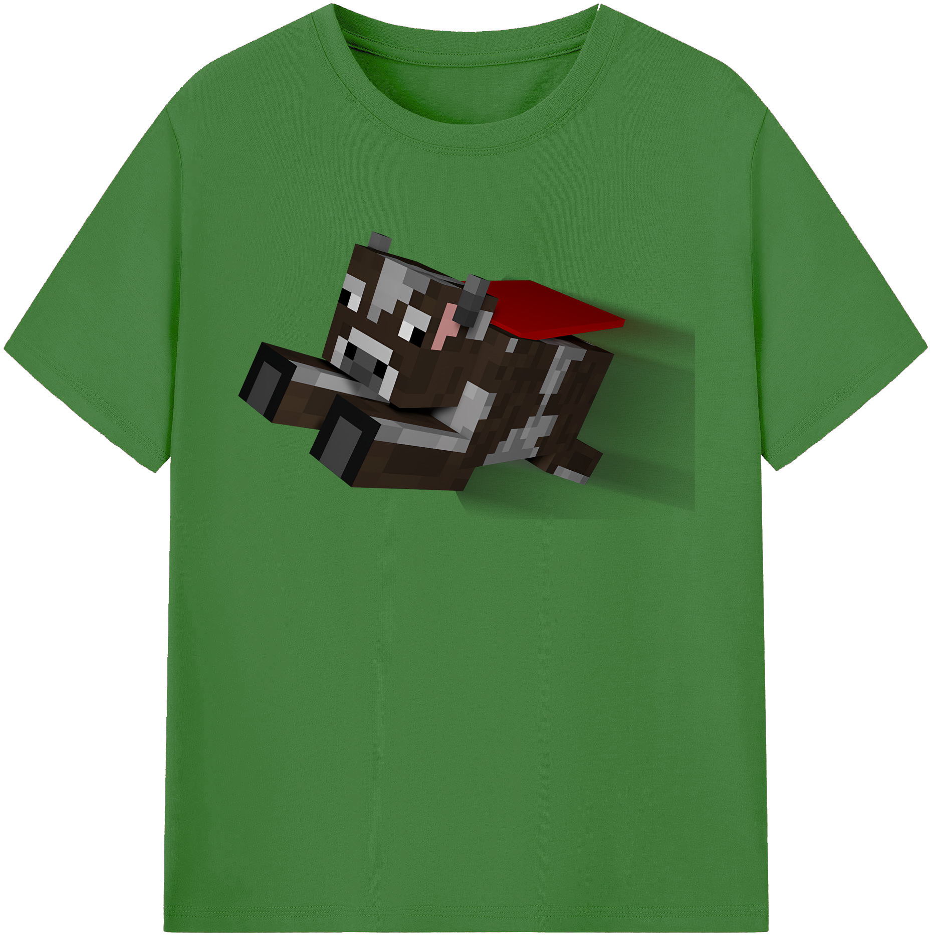 （画像用） マインクラフト ブロックの世界 Minecraft MC Block world レディースカジュアルプリントTシャツ（綿100％）